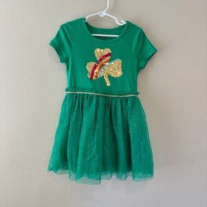 St.Patricks’s Day - Gold Rainbow Clover Dress - Girl/Size XS 4/5